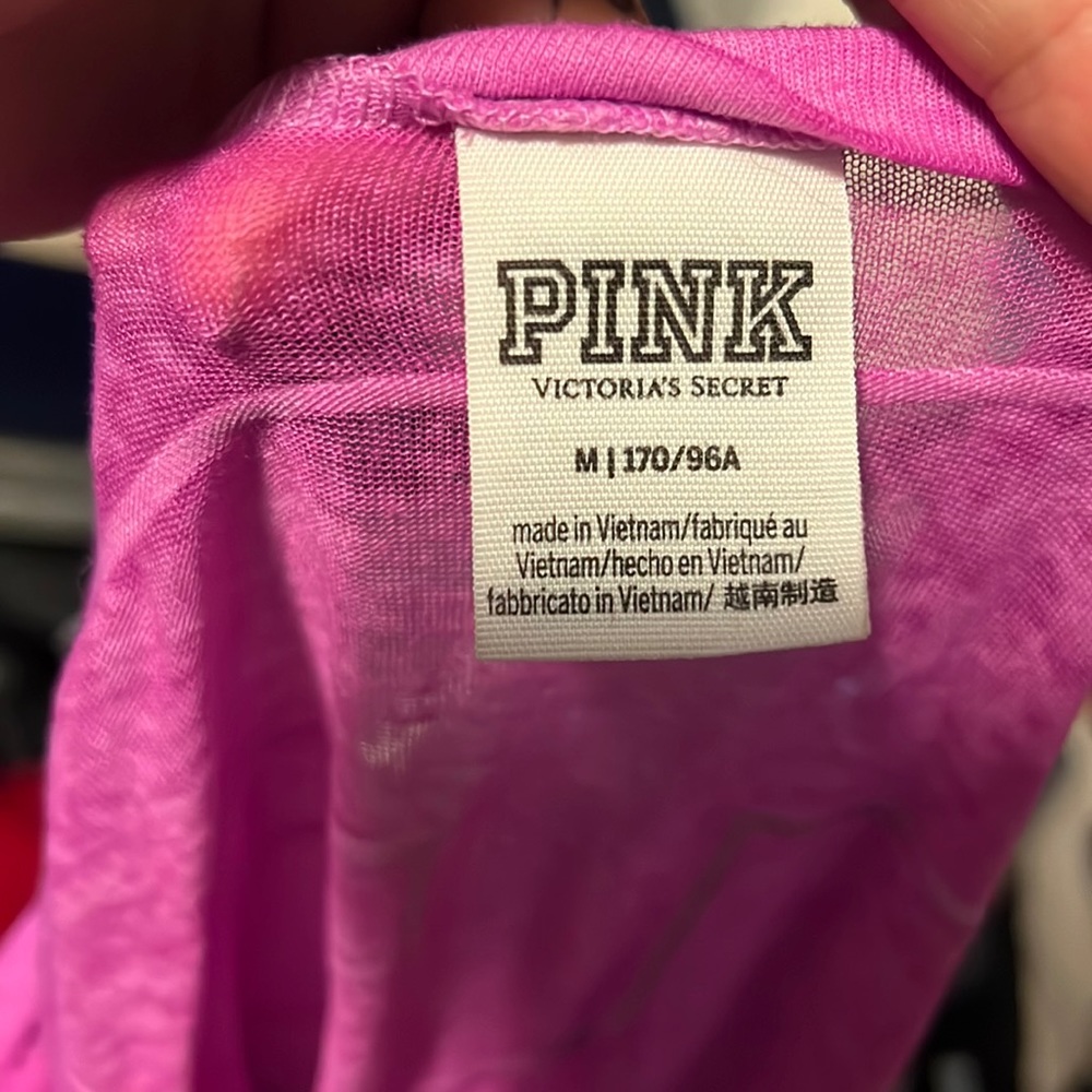 Pink Victoria secrets•Pink V Neck Short Sleeve Burnout Tee - Picture 2 of 3
